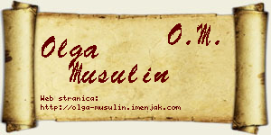 Olga Musulin vizit kartica